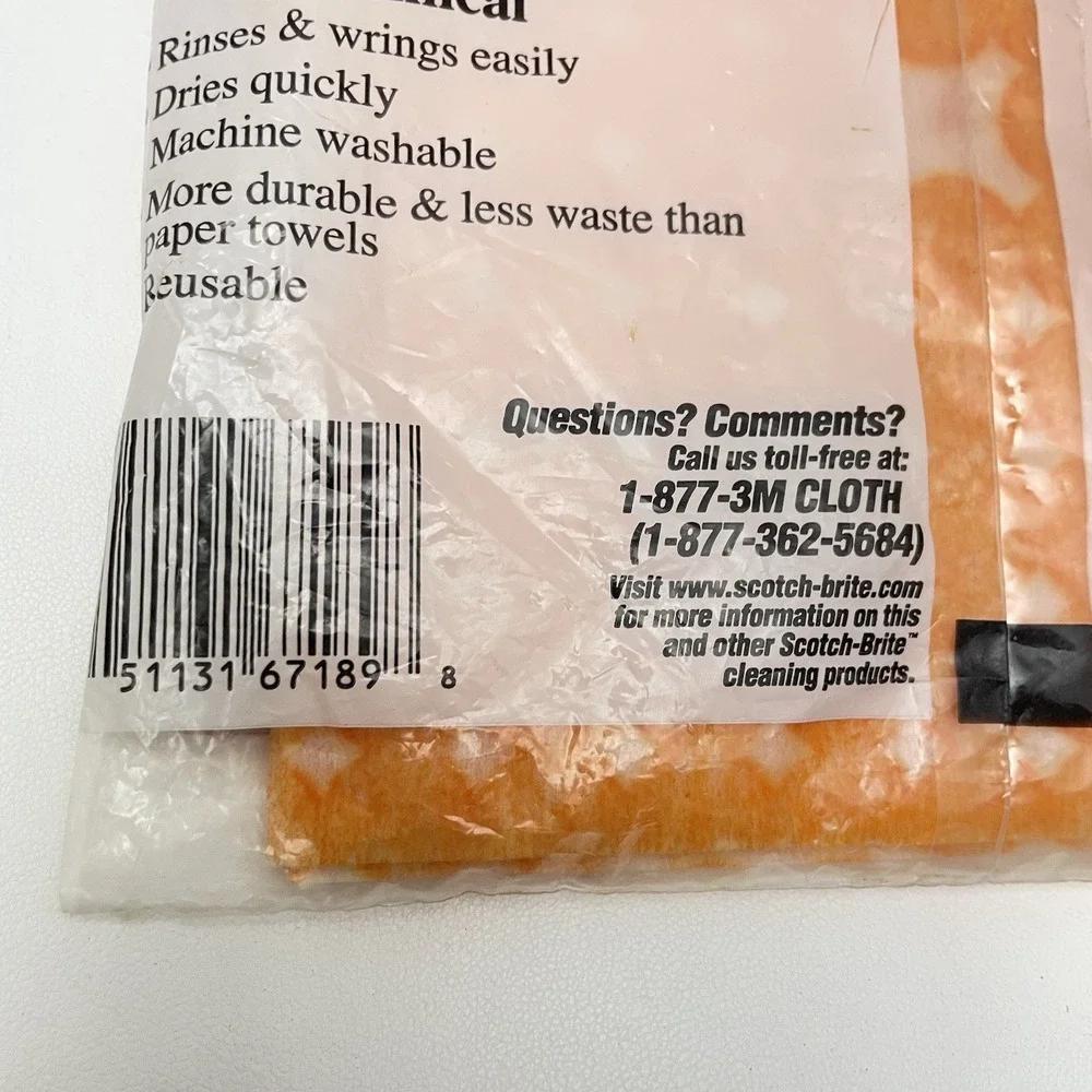 NEW Scotch Brite Kitchen And General Purpose Wipes 5 Pack‎ Orange
